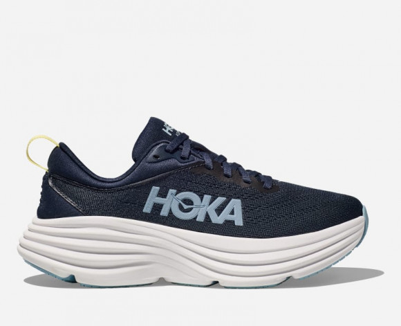 HOKA Women's Bondi 8 Road Running Shoes in Varsity Navy/White - 1127952-VYN