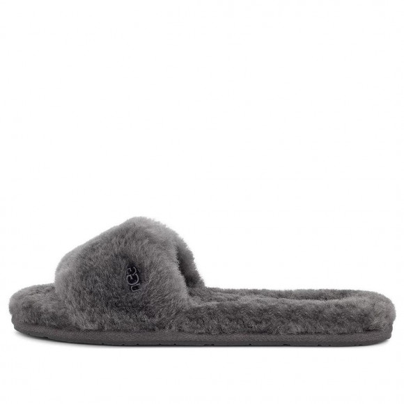 (WMNS) UGG Fluff Slide II 'Charcoal' - 1129670-CHRC