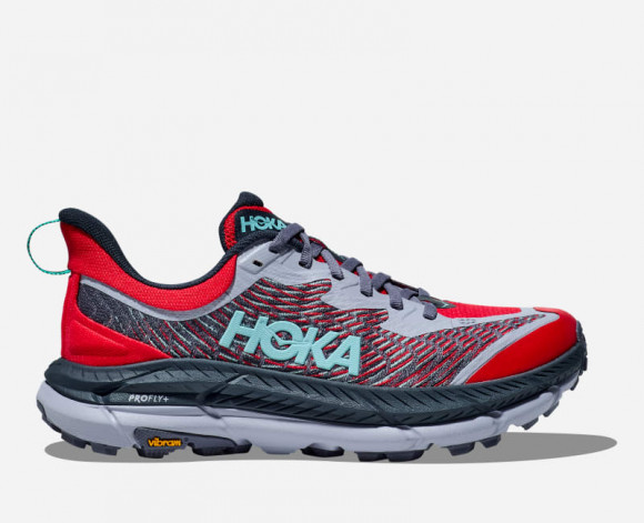 HOKA Men's Mafate Speed 4 Trail Shoes in Cerise/Stormy Skies - 1129930-CTRM