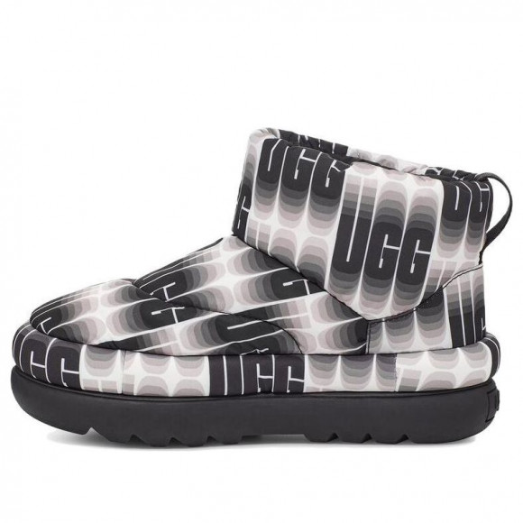 (WMNS) UGG Classic Maxi Wavelength Mini Boot 'Black and White' - 1132915-BWHT