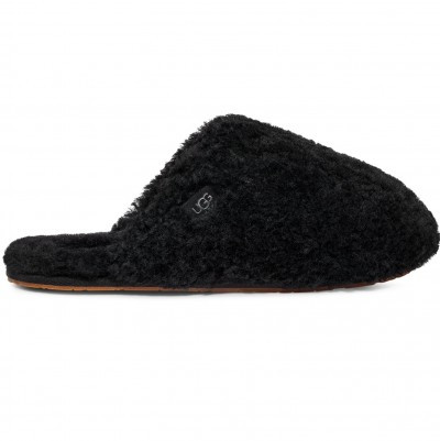 (WMNS) UGG Maxi Curly Slide 'Black' - 1133151-BLK