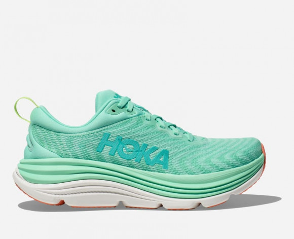 HOKA Women's Gaviota 5 Road Running Shoes in Seafoam/Electric Aqua - 1134235-SCQ