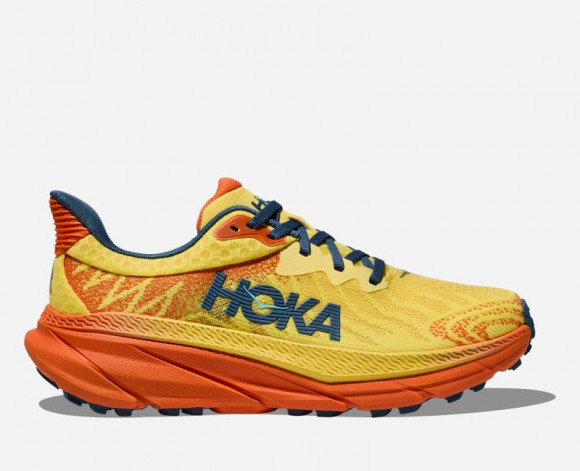 HOKA Men's Challenger 7 Road Running Shoes in Lemonade/Squash - 1134497-LSQ