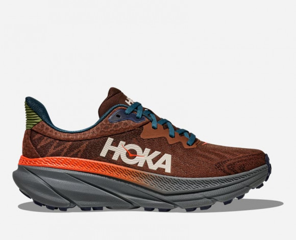 HOKA Men's Challenger 7 Road Running Shoes in Mineral Brown/Asteroid - 1134497-MRW