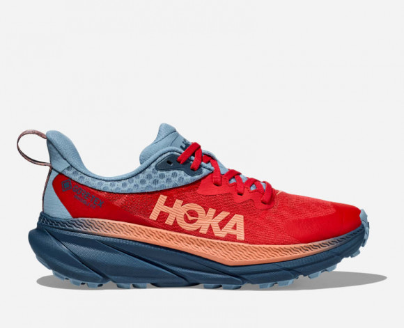 HOKA Women's Challenger 7 GORE-TEX All-Terrain Running Shoes in Cerise/Real Teal - 1134502-CRSR