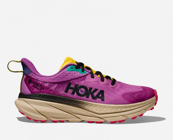 HOKA Women's Challenger 7 GORE-TEX Trail Shoes in Superbloom/Oatmeal - 1134502F-SBLM