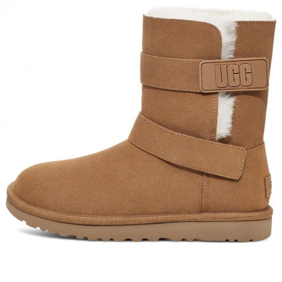 (WMNS) UGG Bailey Graphic Logo Strap Boot 'Brown' - 1137074-CHE