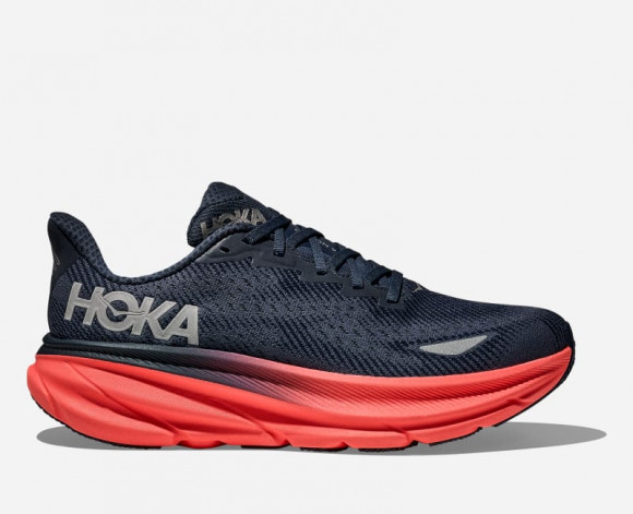 HOKA Women's Clifton 9 GORE-TEX Road Running Shoes in Varsity Navy/Nautical Dusk - 1141490F-VLD