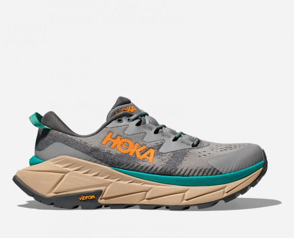 HOKA Men's Skyline-Float X Hiking Shoes in Stellar Grey/Oak - 1141610-SYK