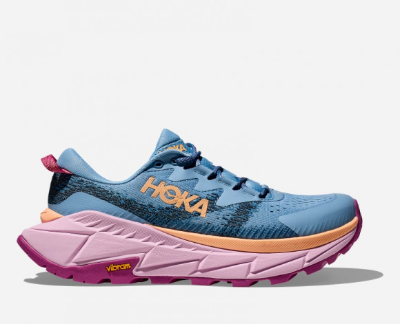 HOKA Women's Skyline-Float X Hiking Shoes in Azure Rain/Pink Twilight - 1143430-ANK