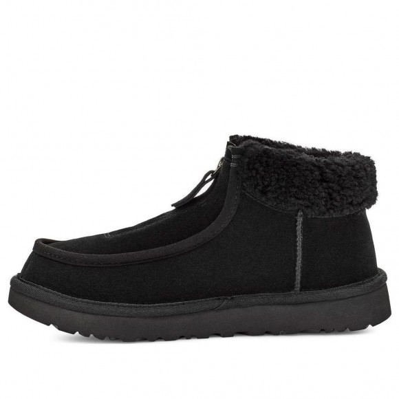 (WMNS) ugg Aut Funkarra Suede Fur Collar Zip 'Black' - 1143955-BLK