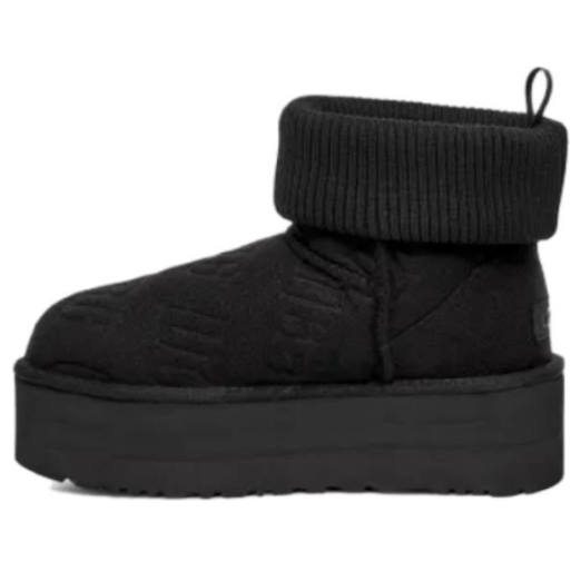 (WMNS) UGG Classic Mini Platform Felted 'Black' - 1144047-BLK