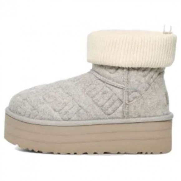 (WMNS) UGG Classic Mini Platform Felted 'Grey' - 1144047-GREY