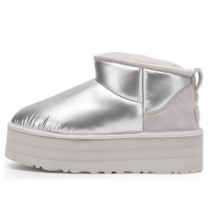 (WMNS) UGG Ultra Mini Platform High Shine 'Silver' - 1144048-SLVR