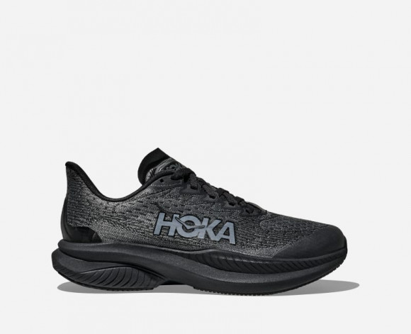 HOKA Kid's Mach 6 Road Running Shoes in Black - 1147553-BBLC