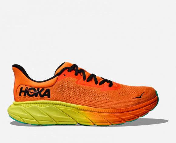 HOKA Arahi 7 Chaussures pour Homme en Electric Tangerine/Black | Route - 1147850-EGR