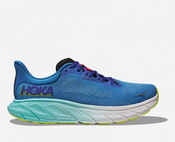 HOKA Men's Arahi 7 in Virtual Blue/Cerise - 1147850-VRTL