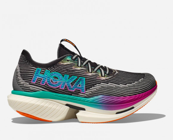 HOKA Cielo X1 Race Shoes in Black/Electric Aqua - 1147910-BCQ