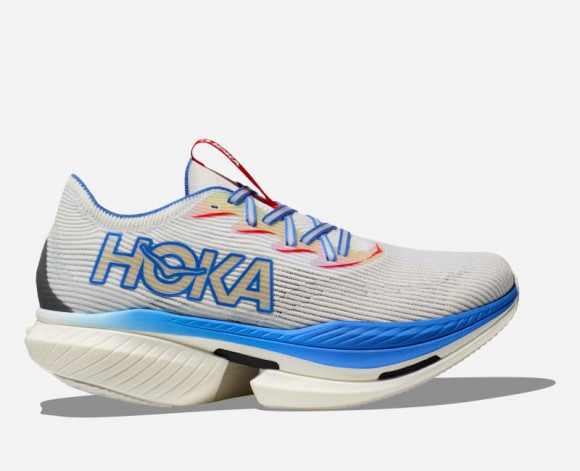 HOKA Cielo X1 Race Shoes in White/Virtual Blue - 1147910-WHTV