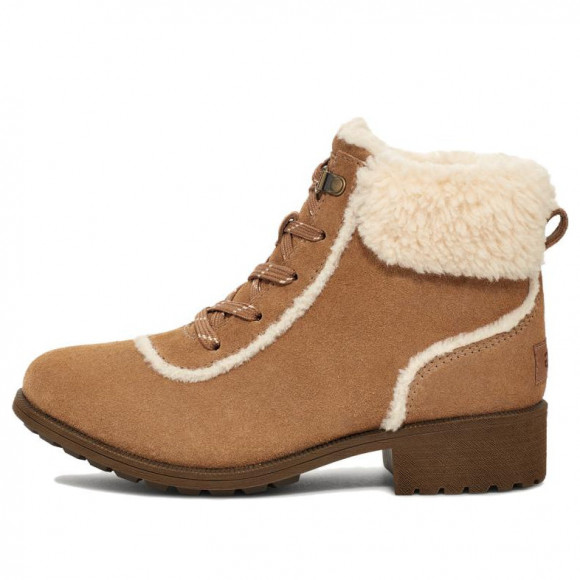 (WMNS) UGG Bodie Fur Lace Boot 'Chestnut' - 1153472-CHE