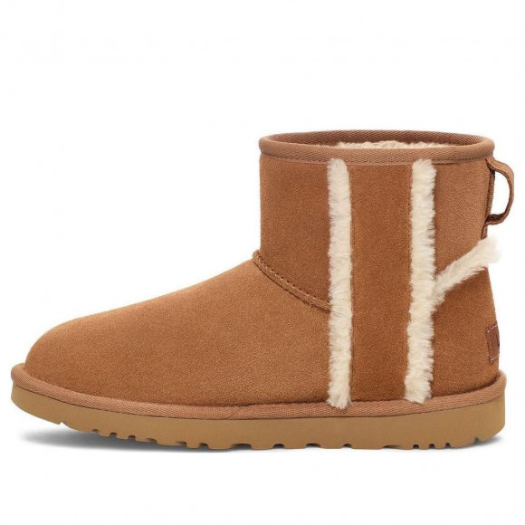 (WMNS) UGG Classic Mini Shearling Logo 'Chestnut' - 1153473-CHE