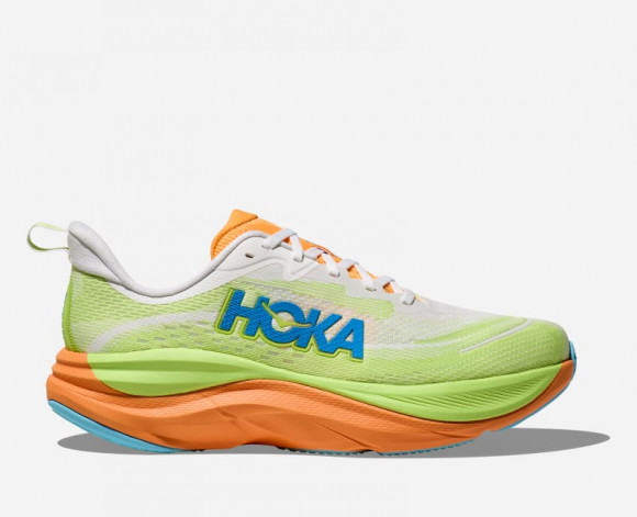 HOKA Men's Skyflow Road Running Shoes in Frost/Solar Flare - 1155111-FSTS