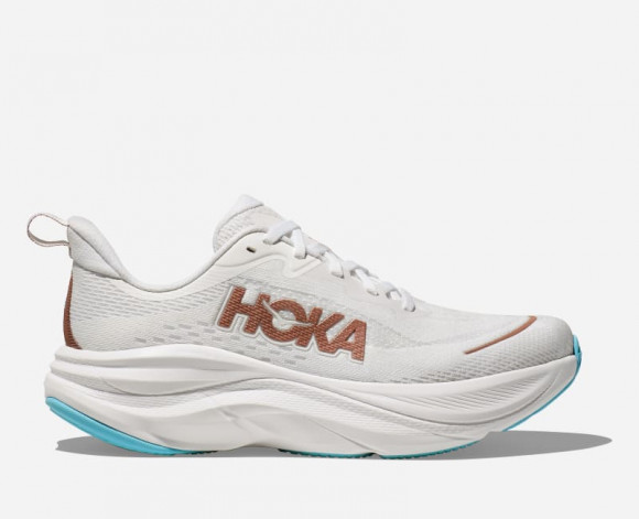 HOKA Women's Skyflow Road Running Shoes in Frost/Rose Gold - 1155113-FTRS