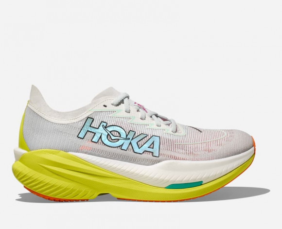 HOKA Men's Mach X 2 Road Running Shoes in Frost/Citrus - 1155119-FCT