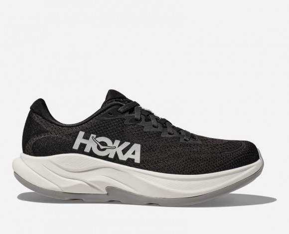 HOKA Men's Rincon 4 Road Running Shoes in Black/White - 1155130-BWHT