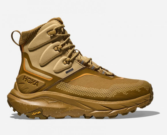 HOKA Men's Kaha 2 Frost GORE-TEX Hiking Shoes in Honey/Wheat - 1155194-HYW