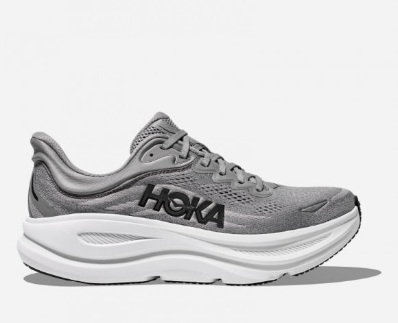 HOKA Bondi 9 Chaussures pour Homme en Galactic Grey/Stellar Grey | Route - 1162011-GCTC