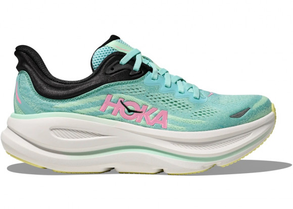 HOKA Bondi 9 Chaussures pour Femme en Blue Spark/Mint Fluorite | Route - 1162012-BTF