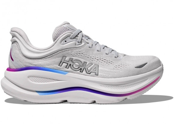 HOKA Bondi 9 Chaussures pour Femme en Cosmic Grey/White | Route - 1162012-CYWH