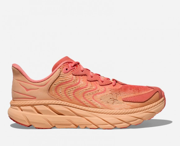 HOKA Vibrant Bloom Clifton LS Lifestyle Shoes in Cantaloupe/Electric Coral - 1165710-CPLC