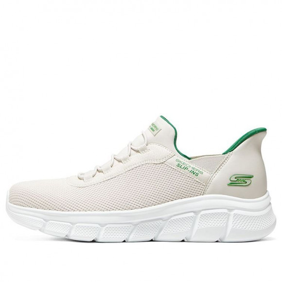 Skechers Bob's Slip-Ins 'White Green' - 118302-NAT