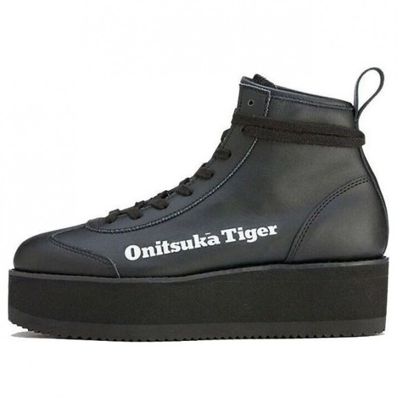 (WMNS) Onitsuka Tiger Delegation Chunk High Top Shoes 'Black Faux Fur' - 1183B675-001