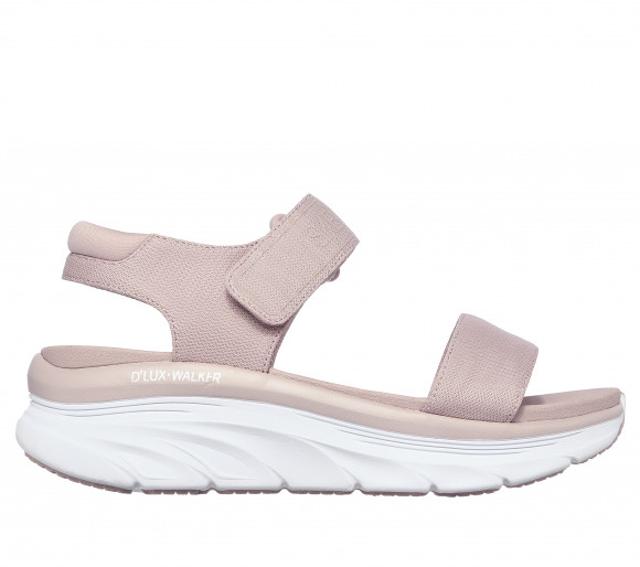 Skechers Women's Relaxed Fit: D'Lux Walker - New Block Sandals in Blush Pink - 119226