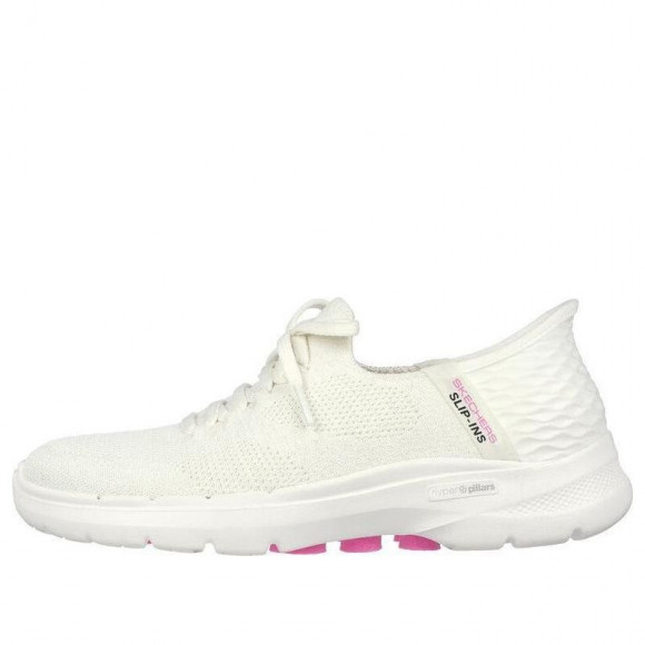 (WMNS) Skechers Go Walk 6 Lace Up 'Off White' - 124568-OFWT