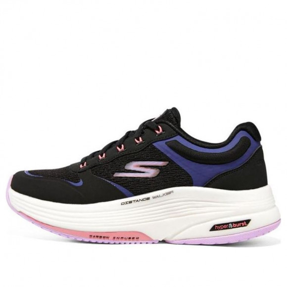 (WMNS) Skechers Go Walk Distance Walker 'Black Lavender' - 125130-BKLV