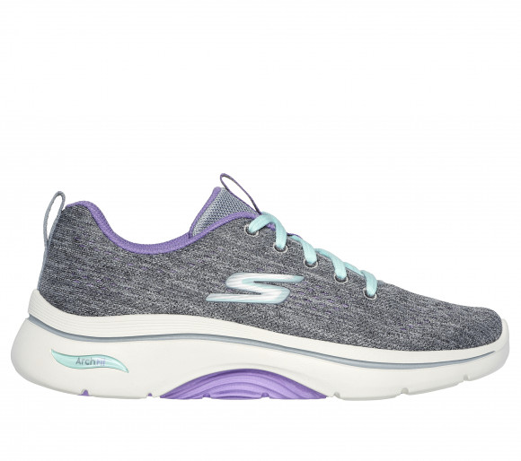 Skechers Women's GO WALK Arch Fit 2.0 - Vivid Sunset Sneaker in Gray/Lavender - 125311