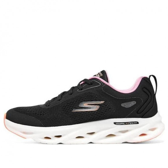 (WMNS) Skechers GO RUN Swirl Tech 'Black White Pink' - 129496-BKPK