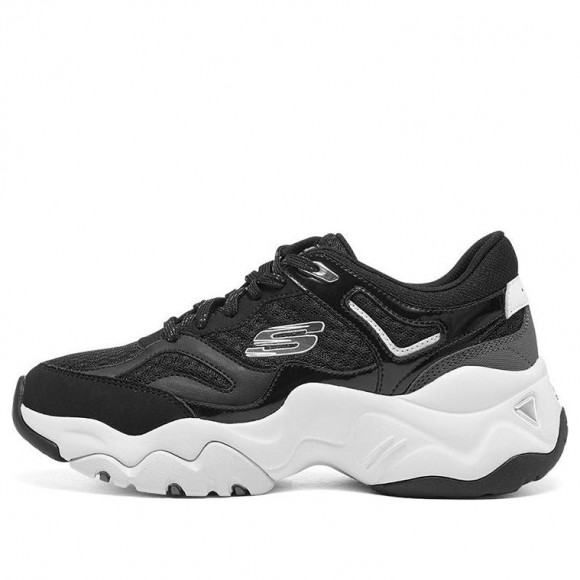 (WMNS) Skechers D'LITES 3.0 'Black White' - 12958-BLK