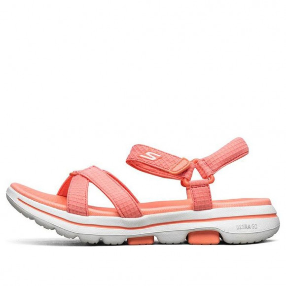 (WMNS) Skechers Go Walk 5 'Orange White' - 140096-CRL