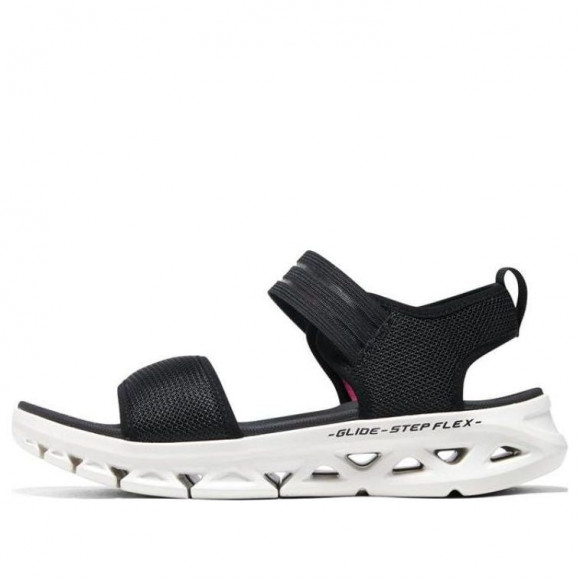 (WMNS) Skechers Go Glide-Step Flex Sandal 'Black White' - 141251-BKW