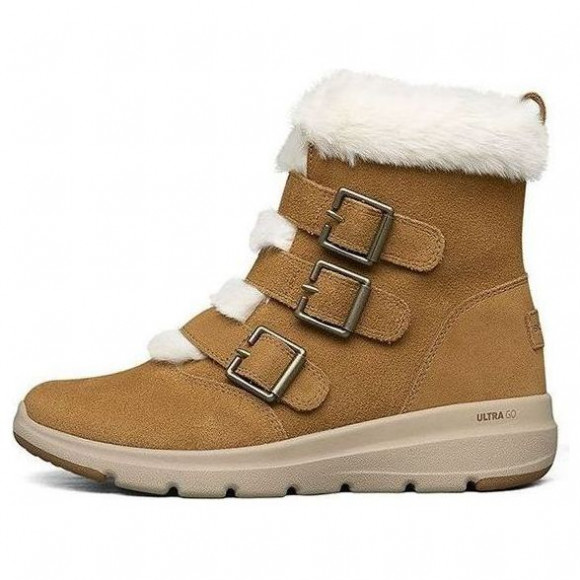 (WMNS) Max skechers Snow Boots 'Khaki' - 144154-CSNT