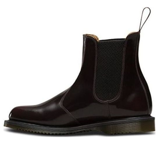 (WMNS) Dr.Martens Flora Smooth Leather Chelsea Boots 'Cherry Red' - 14650601