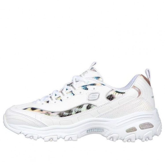 (WMNS) Skechers D'Lites Wild Star 'White' - 149264-WMLT