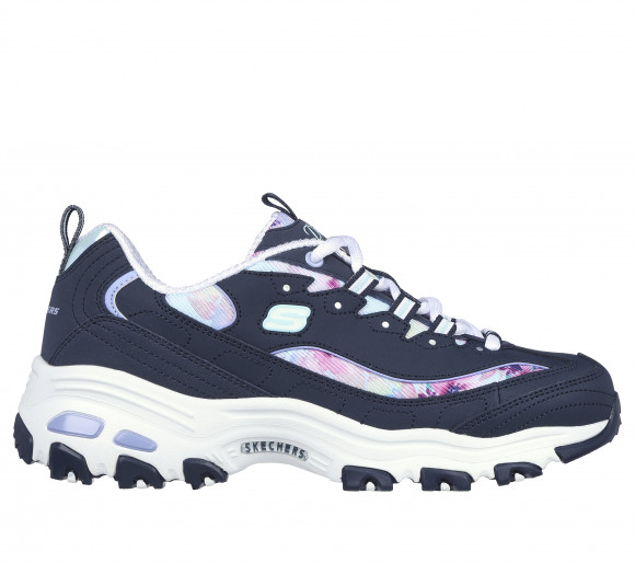 Skechers Women's D'Lites - Blooming Fields Sneaker in Navy Blue - 149794