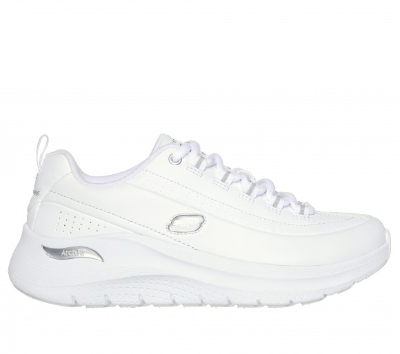 Skechers Women's Arch Fit 2.0 - Star Bound Sneaker in White/Silver - 150061