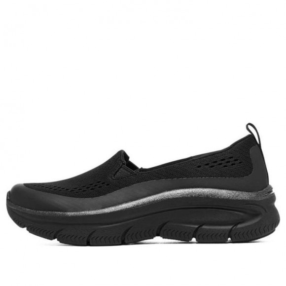 (WMNS) Skechers Modern Dlux Comfort Slip-On Sneaker 'Black White' - 158579-BBK